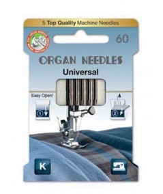 Aghi Universal da 60 per Macchina da Cucire, EcoPack da 5 Aghi Organ Needles - 1