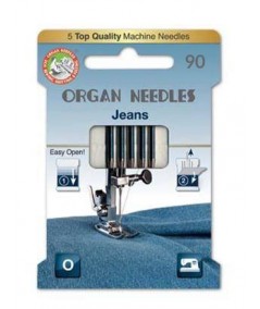 Aghi Jeans da 90 per Macchina da Cucire, EcoPack da 5 Aghi Organ Needles - 1