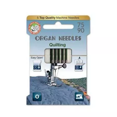 Aghi Quilting misti 75-90 per Macchina da Cucire, EcoPack da 5 Aghi Organ Needles - 1