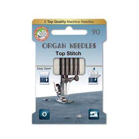Aghi Top Stitch da 90 per Macchina da Cucire, EcoPack da 5 Aghi Organ Needles - 1