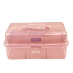 Bohin, Valigetta Organizer Porta Attrezzi per il Cucito con 2 Ripiani, Rosa Antico - 30 x 17 x 14 cm Bohin - 3