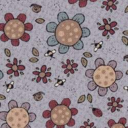 Tessuto Lecien, Sweet Garden of Mine, Moonflower Lavender by Lynette Anderson