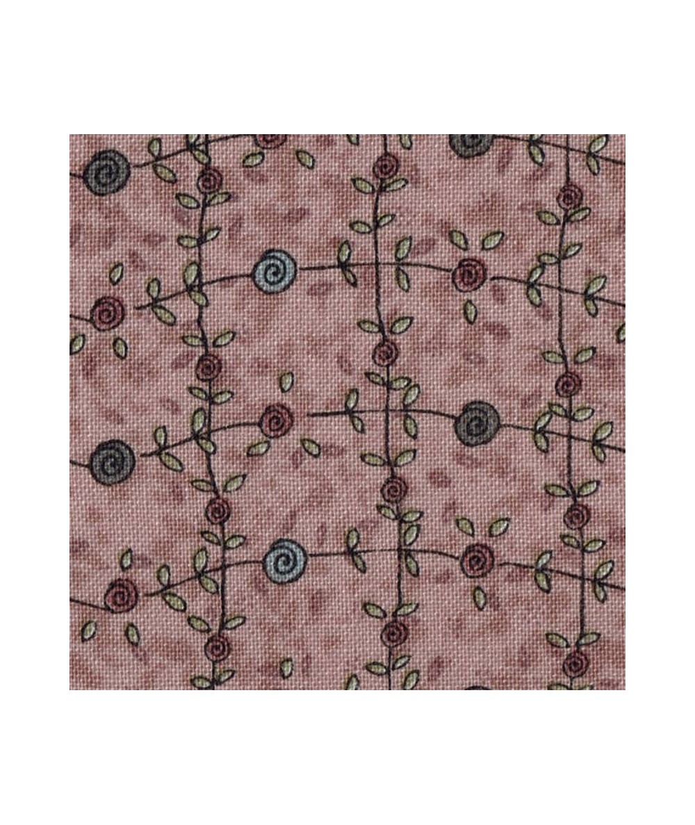 Tessuto Lecien, Sweet Garden of Mine, Flower Vine Blush by Lynette Anderson Lecien Corporation - 1 Tessuto Lecien, Sweet Garden of Mine, Flower Vine Blush by Lynette Anderson Lecien Corporation - 1