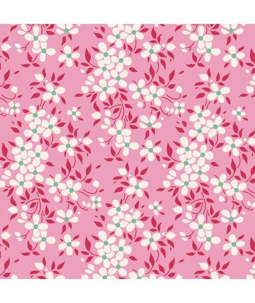 Tilda 110 AppleButter, Peggy Pink - Tessuto Rosa a Fiori Tilda Fabrics - 1