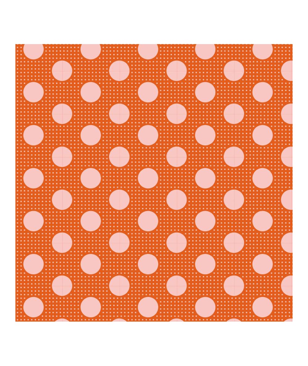 Tilda Medium Dots Ginger, Tessuto Arancione Zenzero a Pois Tilda Fabrics - 1