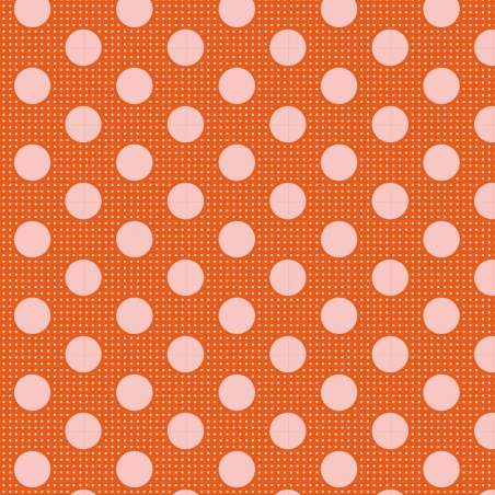 Tilda Medium Dots Ginger, Tessuto Arancione Zenzero a Pois Tilda Fabrics - 1