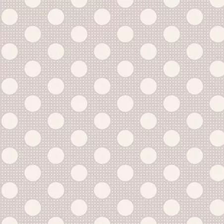 Tilda Medium Dots Light Gray, Tessuto Grigio Chiaro a Pois Tilda Fabrics - 1