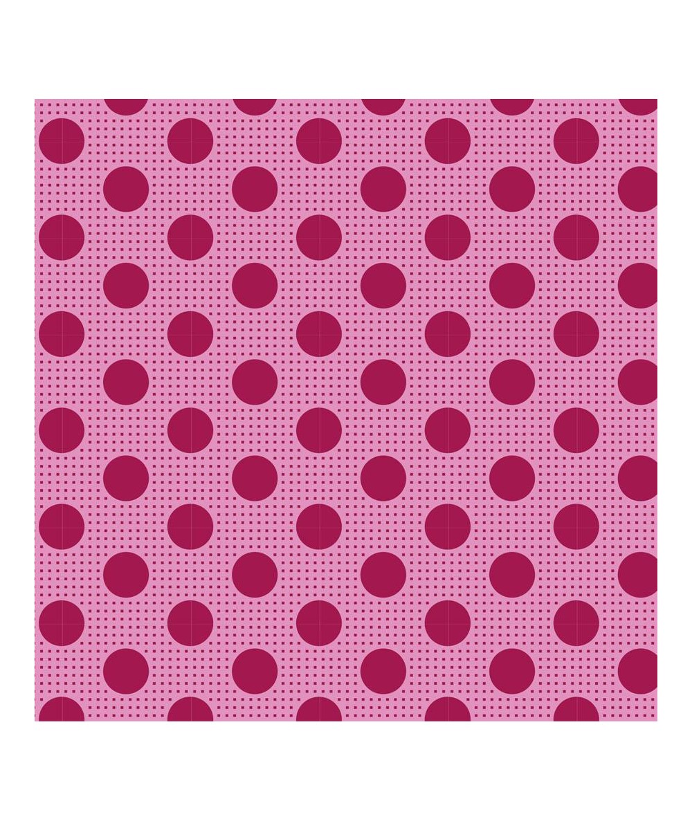 Tilda Medium Dots Maroon, Tessuto Bordeaux a Pois Tilda Fabrics - 1