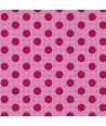 Tilda Medium Dot Maroon, Tessuto Bordeaux a Pois Tilda Fabrics - 1