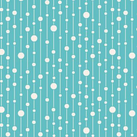 Tilda 110 Pearls Teal - Tessuto Turchese a Pois Tilda Fabrics - 1