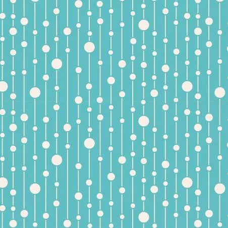 Tilda 110 Pearls Teal - Tessuto Turchese a Pois Tilda Fabrics - 1