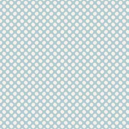 Tilda 110 Classic Basics Dots Light Blue - Tessuto Verde Acqua a Pois Tilda Fabrics - 1