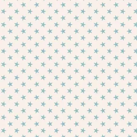 Tilda 110 Classic Basics Tiny Star Light Blue - Tessuto Verde Acqua con Stelline Tilda Fabrics - 1