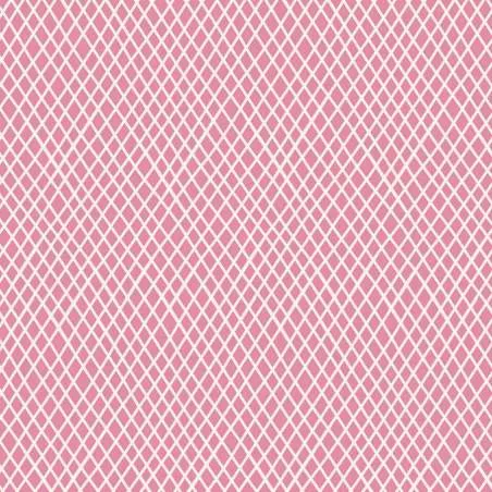 Tilda 110 Classic Basics Crisscross Pink - Tessuto Rosa con Linee Tilda Fabrics - 1