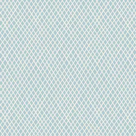 Tilda 110 Classic Basics Crisscross Light Blue - Tessuto Verde Acqua con Linee Tilda Fabrics - 1