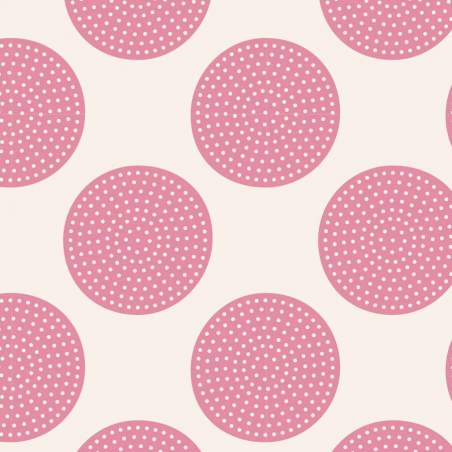 Tilda 110 Classic Basics Dottie Dots Pink - Tessuto Rosa a Pois Grandi Tilda Fabrics - 1