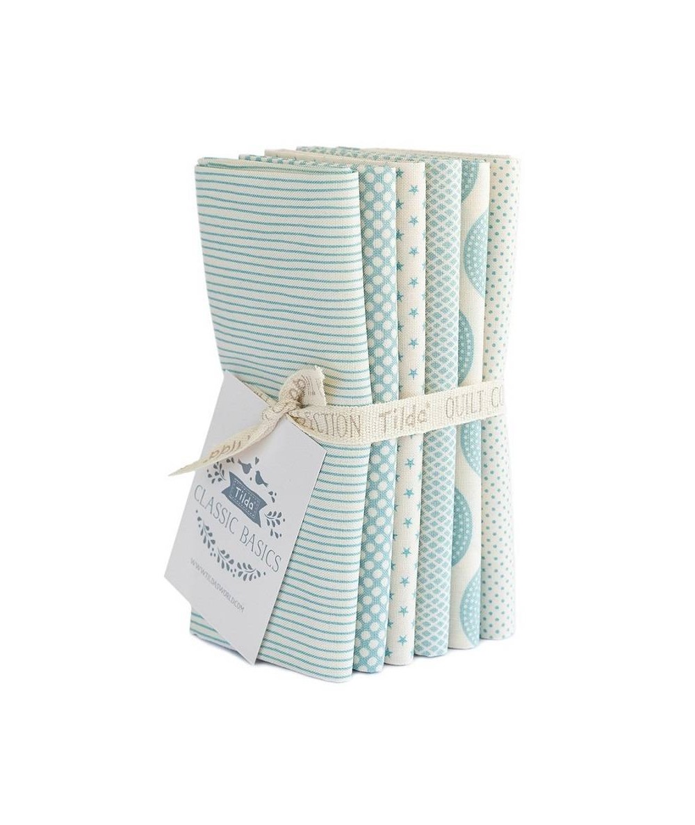 Tilda Classic Basics, Bundle 6 Fat Quarter 50 x 55 cm - Verde Acqua Tilda Fabrics - 1