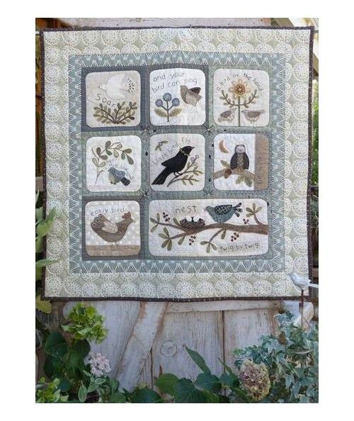 Birdsong - Cartamodello per Quilt con uccellini a 8 blocchi, Kathi Campbell Heart to Hand - 1