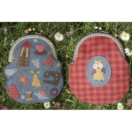 Bits and Pieces Purse - Cartamodello Porta Monete, Anni Downs Hatched and Patched - 1