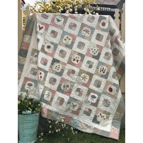 Market Garden Quilt - Cartamodello Quilt il Giardino, Anni Downs Hatched and Patched - 1