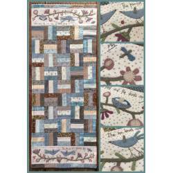 Songbird Table Runner - Cartamodello Runner con Uccellini, Anni Downs Hatched and Patched - 1