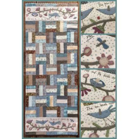 Songbird Table Runner - Cartamodello Runner con Uccellini, Anni Downs Hatched and Patched - 1 Songbird Table Runner - Cartamodello Runner con Uccellini, Anni Downs Hatched and Patched - 1