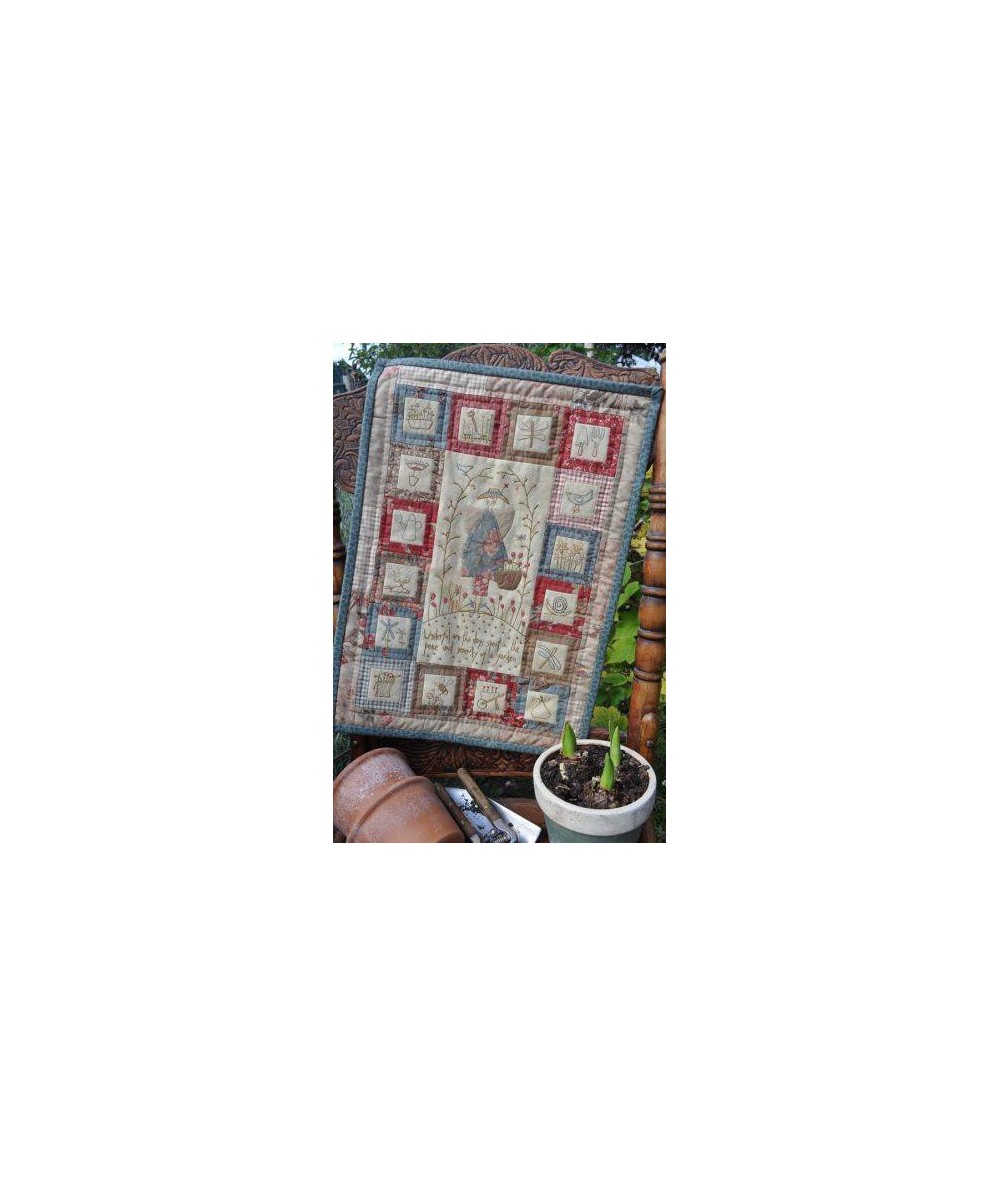 Peaceful Garden - Cartamodello Quilt-Tovaglietta, Anni Downs Hatched and Patched - 1