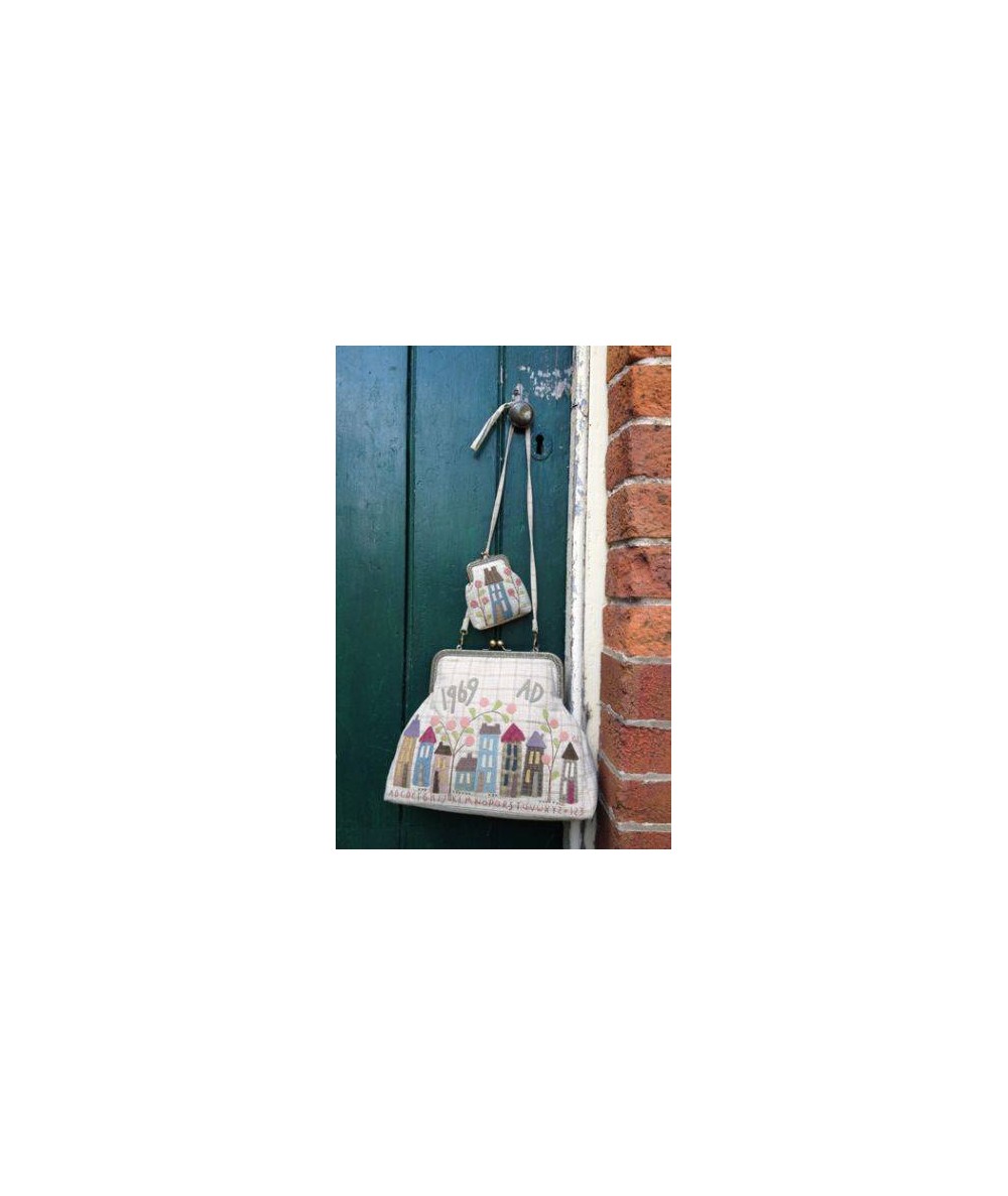 Homespun Street Bag & Purse - Cartamodello Borsa e Pochette, Anni Downs Hatched and Patched - 1