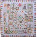 Gossip In The Garden - Cartamodello Quilt nel Giardino, Anni Downs Hatched and Patched - 1