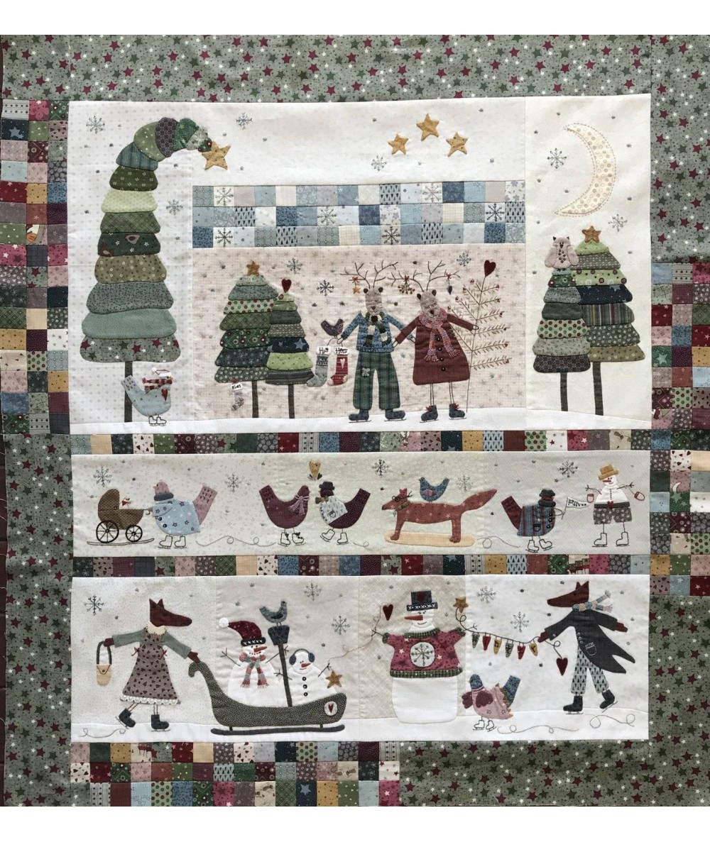 Winter Playground, BOM - Cartamodello Quilt - 33 x 37 pollici, Lynette Anderson Lynette Anderson Designs - 1