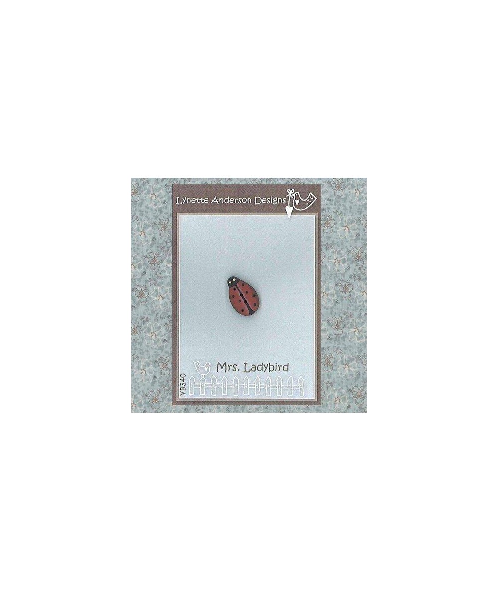 Mrs Ladybird Button - Bottone Coccinella - 1 x 1,6 cm, Lynette Anderson Lynette Anderson Designs - 1