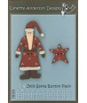 Primitive Christmas - Cartamodello Arazzo 10 x 13 pollici + Bottoni Jolly Santa, Lynette Anderson Lynette Anderson Designs - 2
