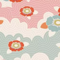 Tilda 110 LazyDays, Frances Pink - Tessuto Rosso a Fiori Tilda Fabrics - 1