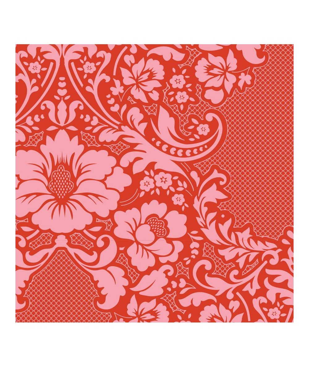 Tilda 110 LazyDays, Eleanore Coral - Tessuto Rosso a Fiori Tilda Fabrics - 1