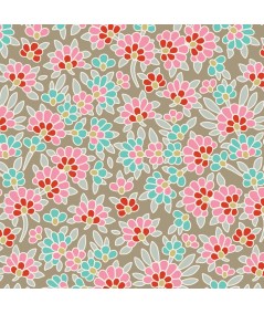 Tilda 110 LazyDays, Josephine Sand- Tessuto Rosso a Fiori Tilda Fabrics - 1