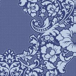 Tilda 110 LazyDays, Eleanore Blue - Tessuto Blu a Fiori Tilda Fabrics - 1