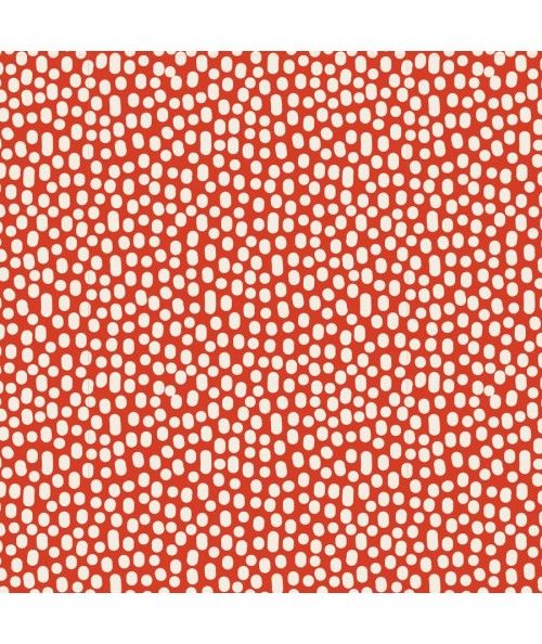 Tilda 110 LazyDays, Trickles Coral - Tessuto Rosso a Pois Tilda Fabrics - 1