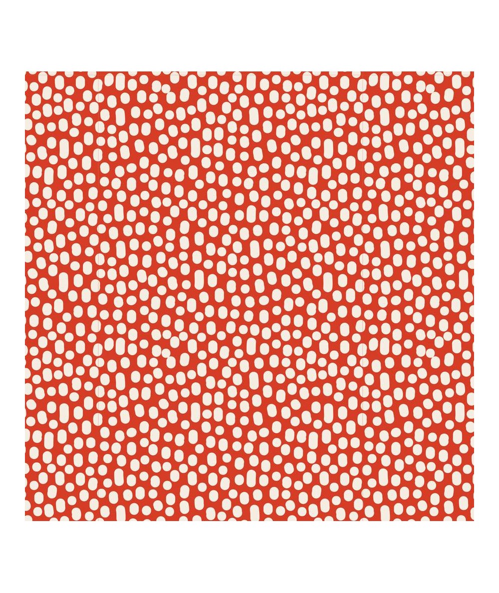 Tilda 110 Trickles Coral - Tessuto Rosso a Pois Tilda Fabrics - 1