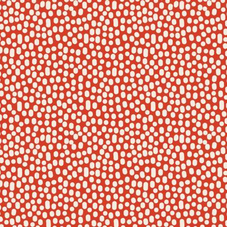 Tilda 110 LazyDays, Trickles Coral - Tessuto Rosso a Pois Tilda Fabrics - 1