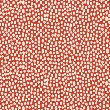 Tilda 110 Trickles Coral - Tessuto Rosso a Pois Tilda Fabrics - 1