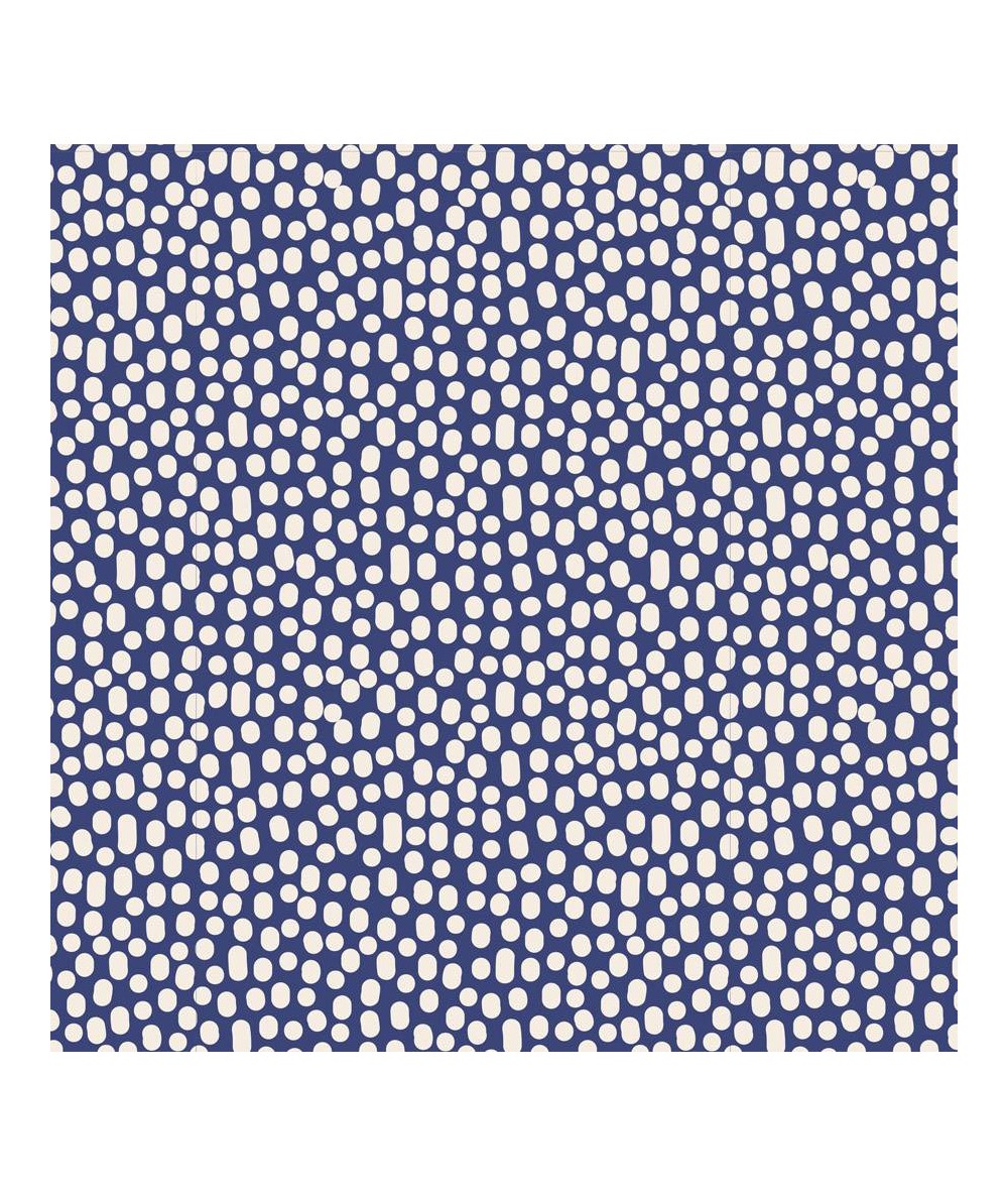 Tilda 110 LazyDays, Trickles Blue - Tessuto Blu a Pois Tilda Fabrics - 1