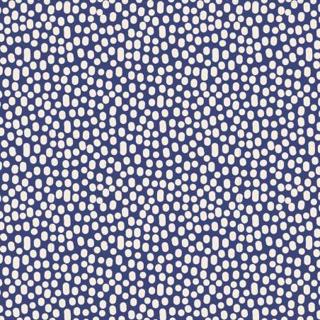 Tilda 110 LazyDays, Trickles Blue - Tessuto Blu a Pois Tilda Fabrics - 1