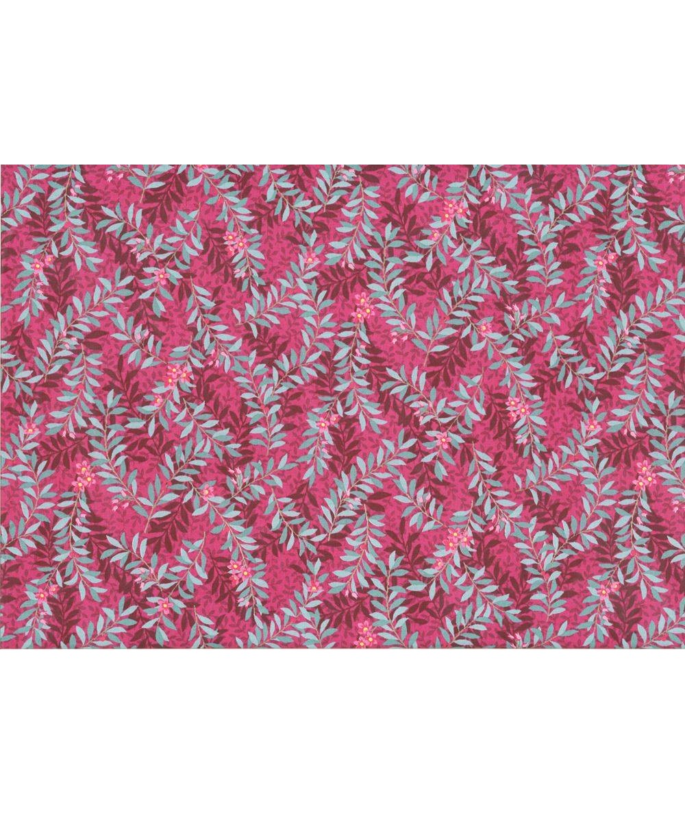 Lecien Natural Elegance, Tessuto Rosso con Foglie Azzurre Lecien Corporation - 2