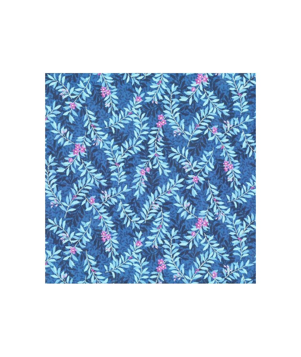 Lecien Natural Elegance, Tessuto Blu con Foglie Azzurre Lecien Corporation - 1