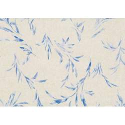 Lecien Centenary Collection 24th by Yoko Saito, Tessuto Beige con Foglie Azzurre Lecien Corporation - 3