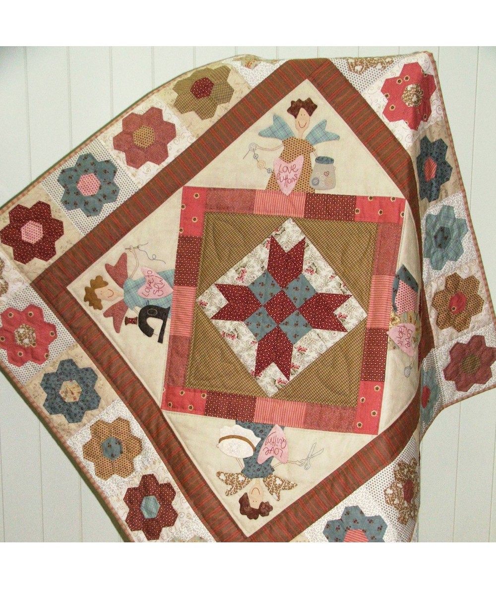 Sewing Angels - Cartamodello Quilt per il Cucito in Applique da 42 pollici, The BirdHouse by Natalie Bird The BirdHouse - 1 Sewing Angels - Cartamodello Quilt per il Cucito in Applique da 42 pollici, The BirdHouse by Natalie Bird The BirdHouse - 1