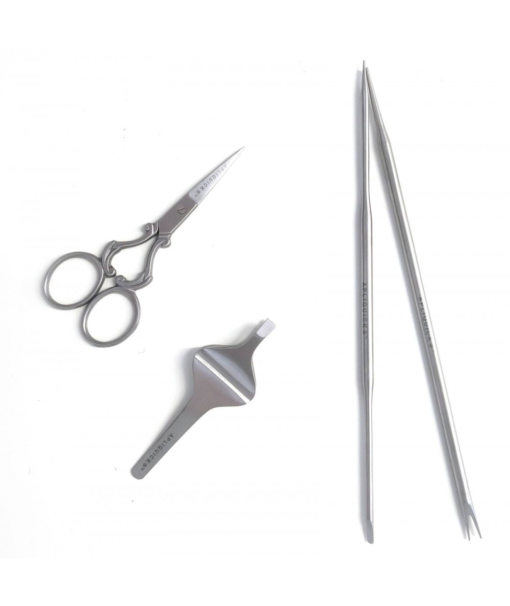Starter Kit per Applique con Tecnica Apliquick - Bacchette + Pinzette + Forbicine Apliquick - 1 Starter Kit per Applique con Tecnica Apliquick - Bacchette + Pinzette + Forbicine Apliquick - 1