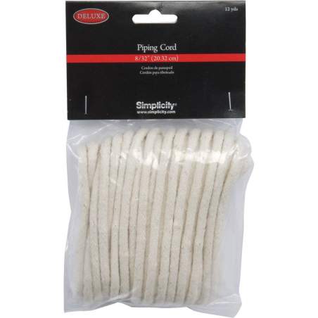 Cordino per Piping 8/32 in Cotone Naturale da 6.35 mm x 11 metri Simplicity - 1