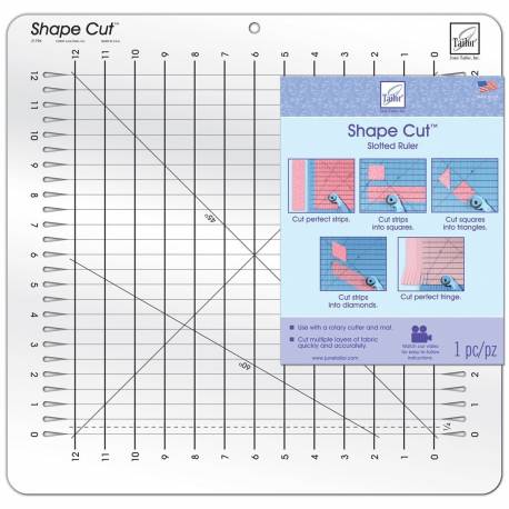 Squadretta Shape Cut Slotted Ruler di June Tailor, Mascherina per tagliare con precisione June Tailor Inc - 1
