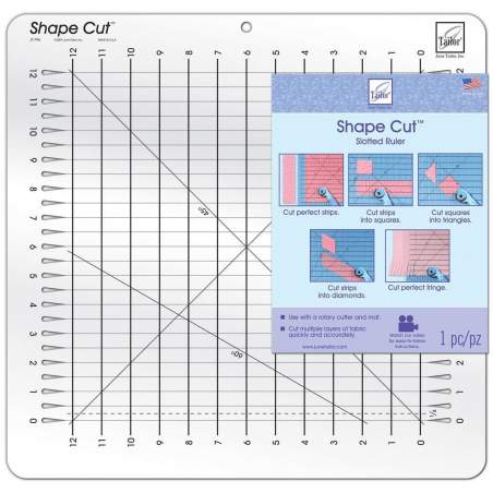 Squadretta Shape Cut Slotted Ruler di June Tailor, Mascherina per tagliare con precisione June Tailor Inc - 1